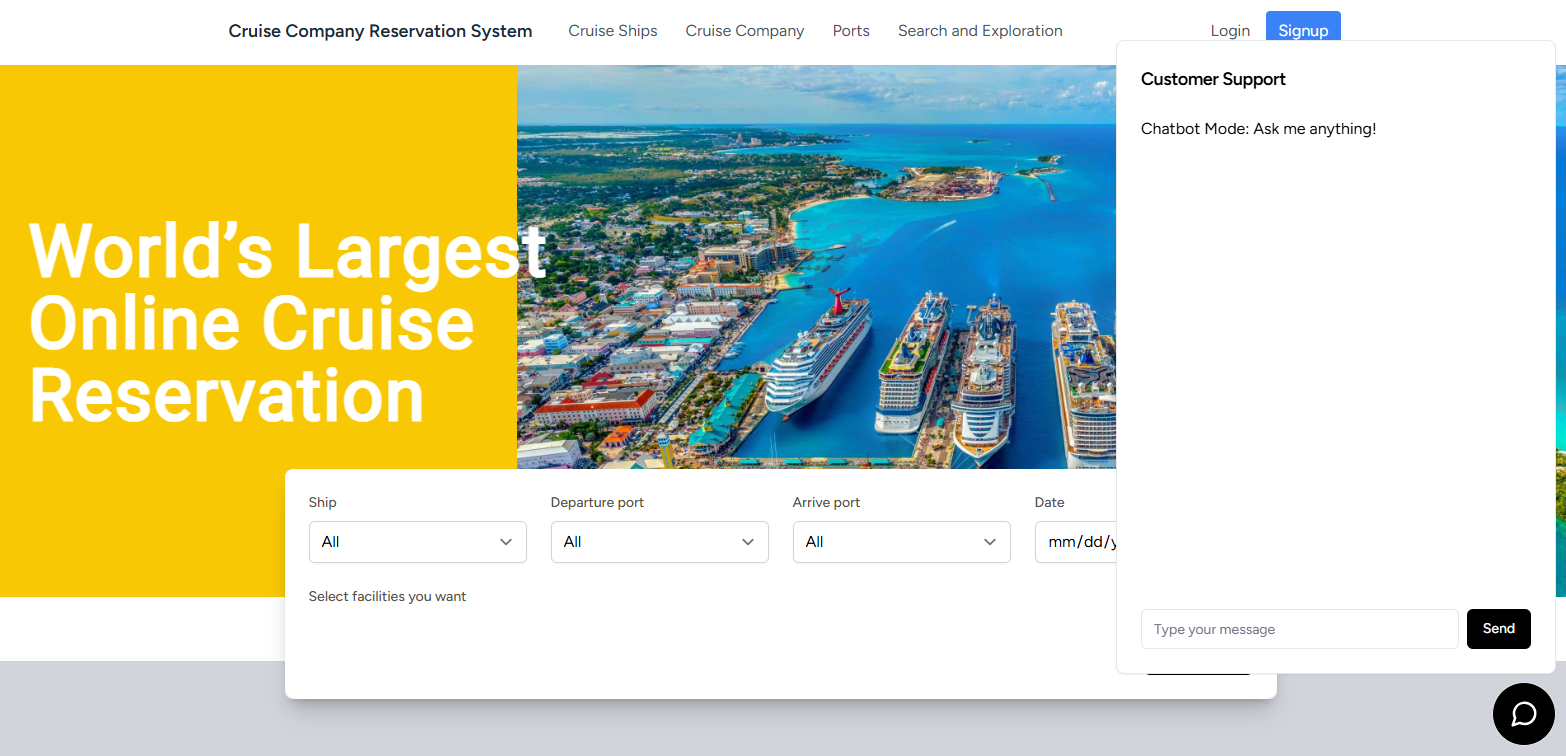 Cruise Line Resavation System